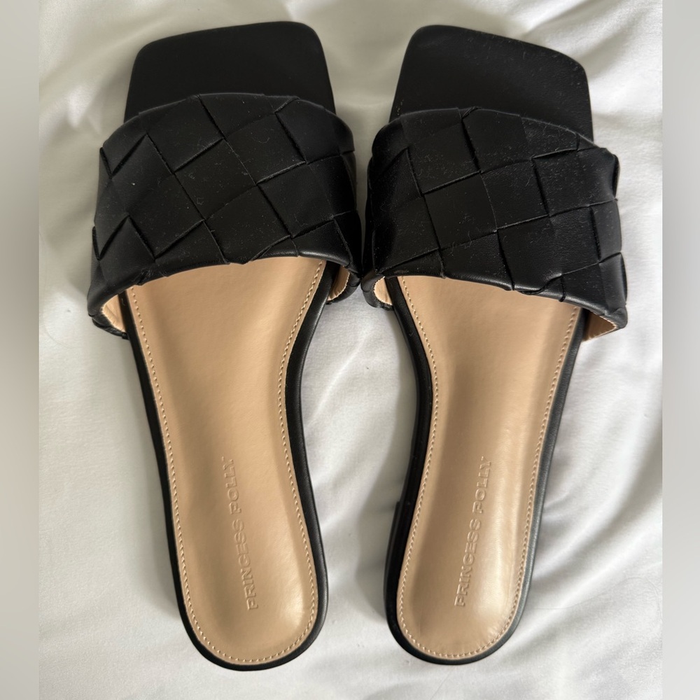 Princess Polly Black Printed Sandals